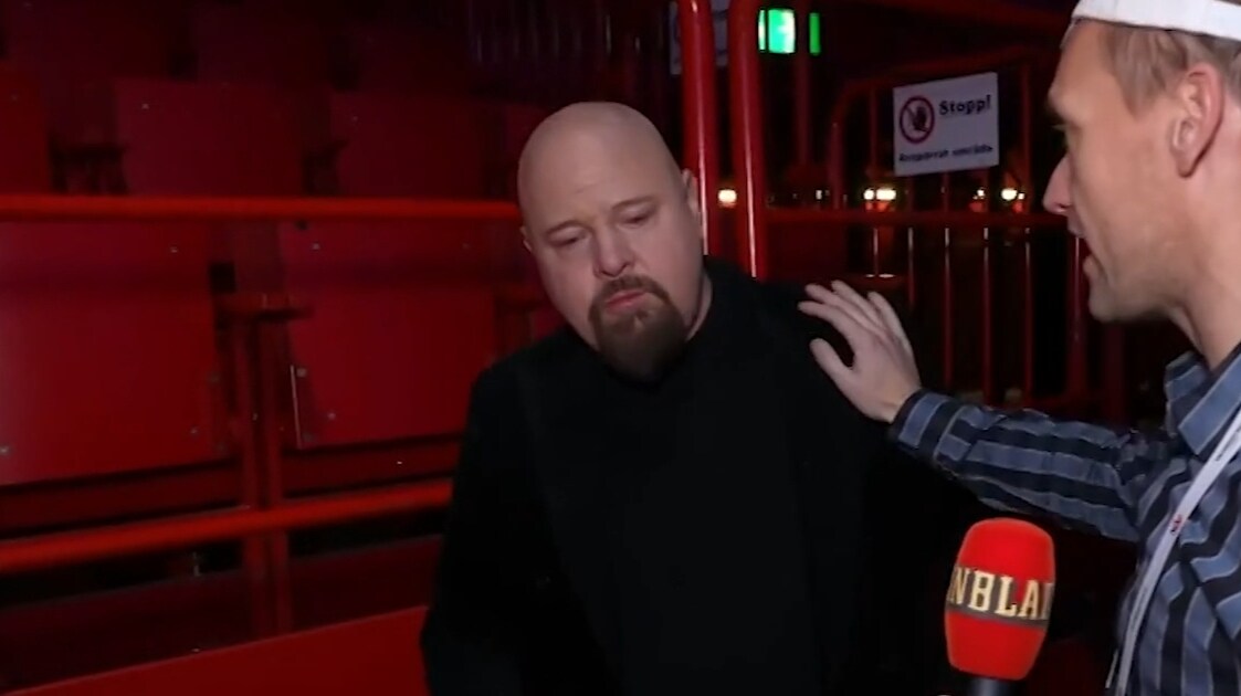 Här gråter Bagge i reporterns famn efter finalplatsen