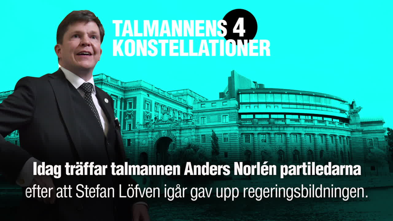 Här är talmannens konstellationsalternativ