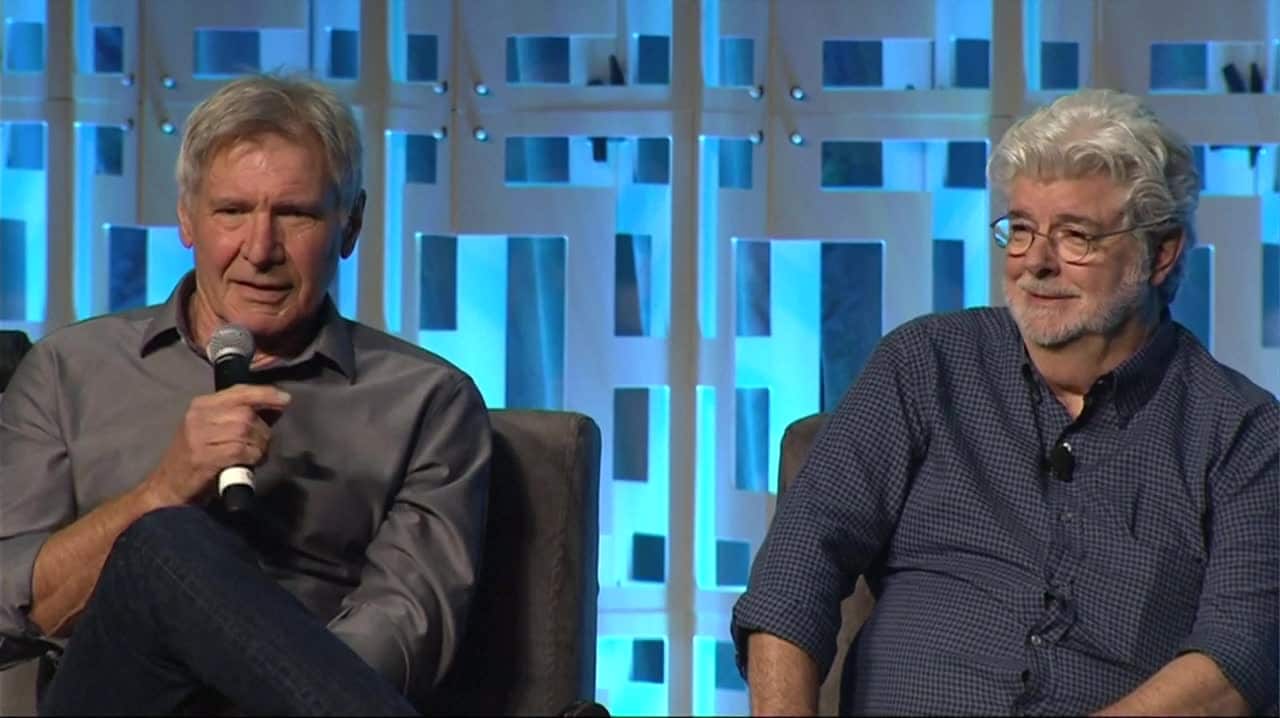 Här får Harrison Ford alla att skratta