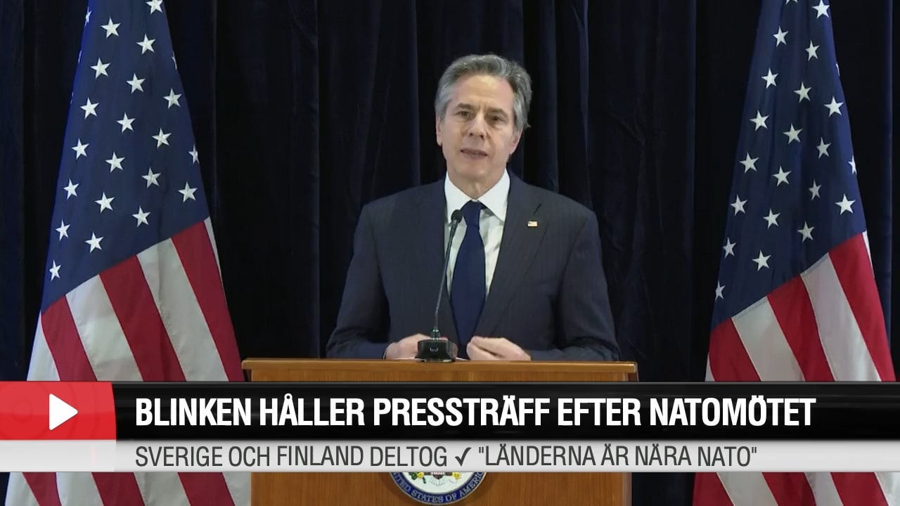Blinkens pressträff efter Natomötet