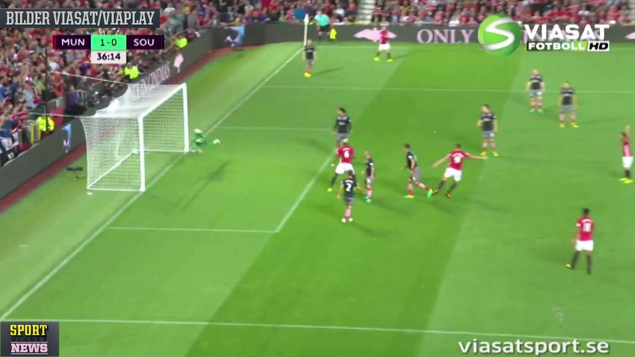 Se Zlatans första mål på hemmaarenan