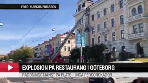 Explosion inne i restaurang i centrala Göteborg