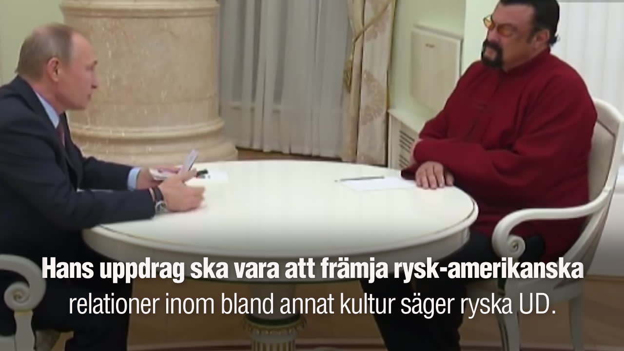 Skådespelaren Steven Seagal utnämns till ”särskild representant” av Ryssland