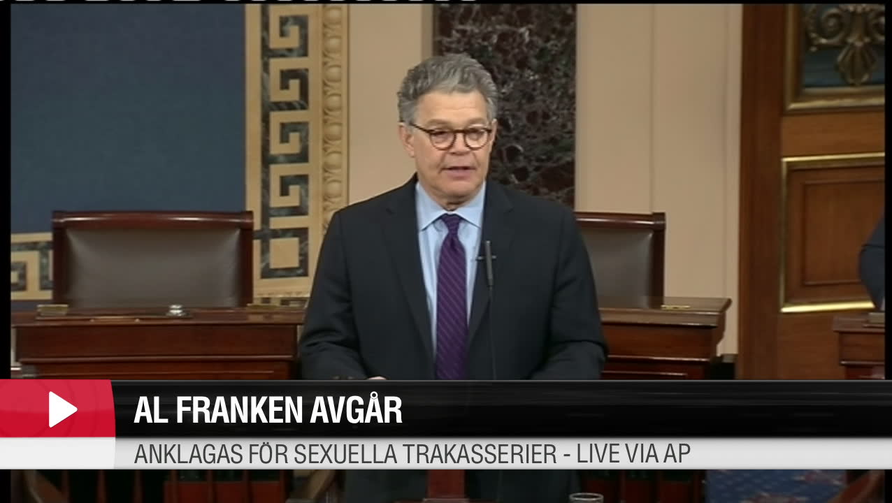 Al Franken avgår efter anklagelserna om sexuella trakasserier