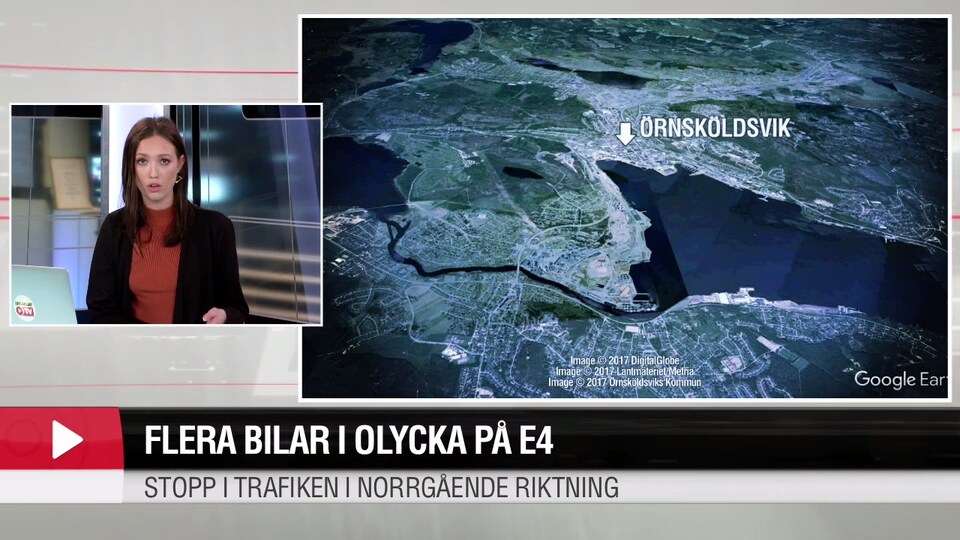 Flera bilar i olycka på E4