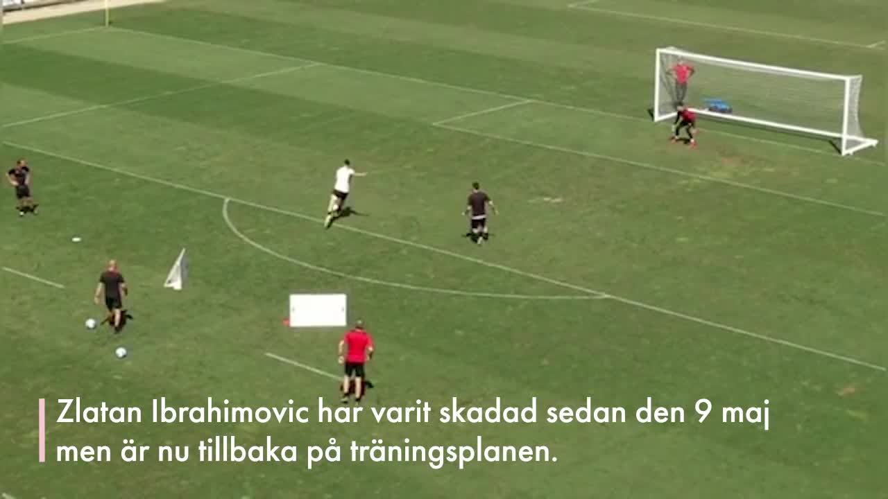 Efter skadan – här tränar Ibrahimovic igen