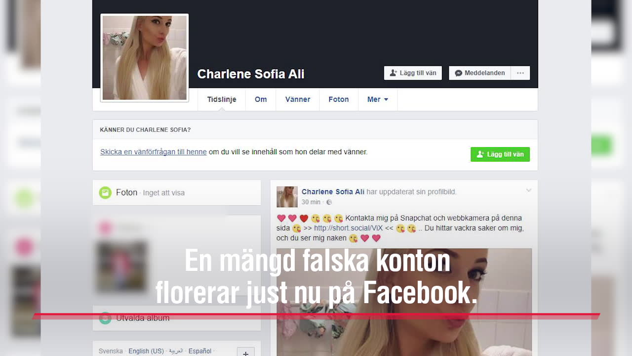 Amanda, 21, fick sina bilder stulna – av spamkonton på Facebook