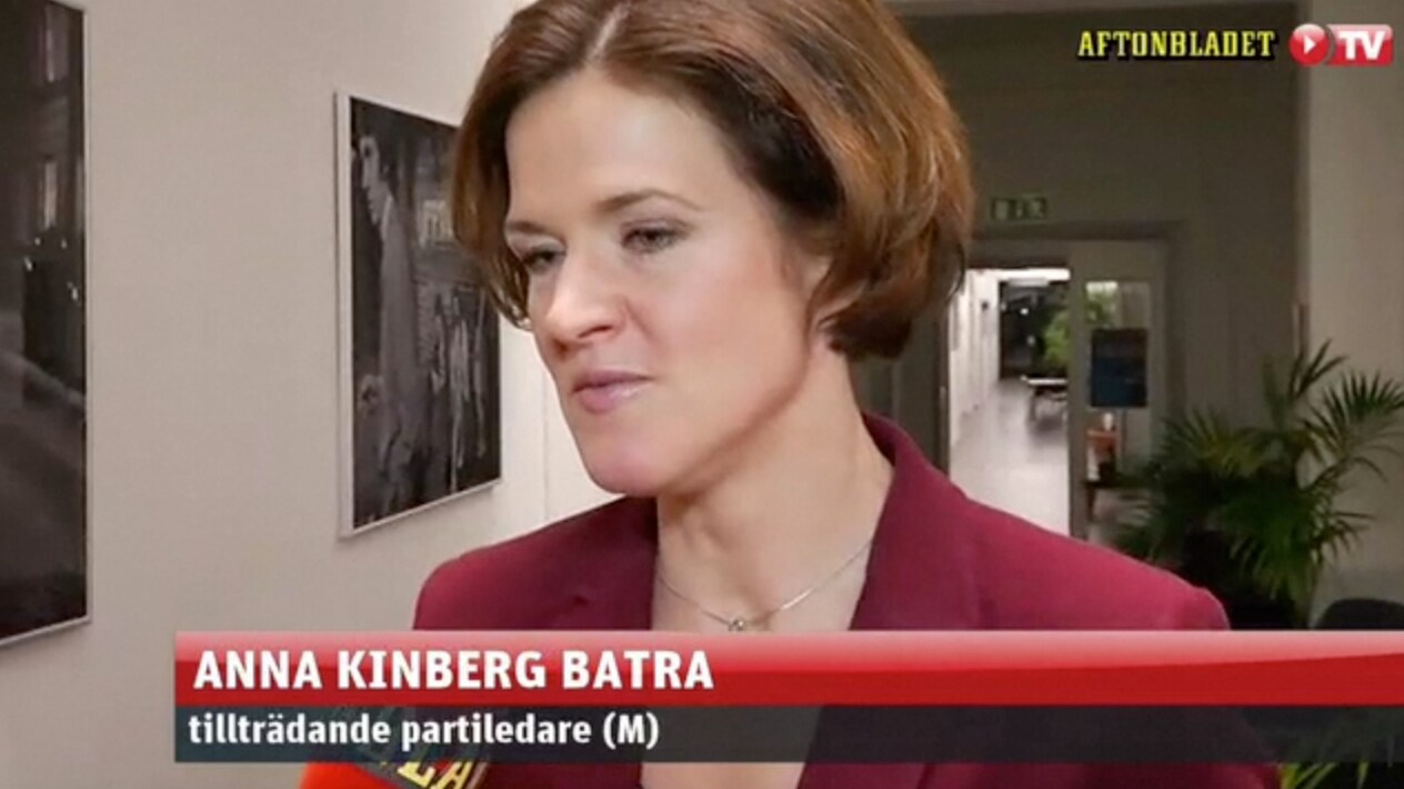 Anna Kinberg Batra efter utfrågningen i SVT:s Agenda