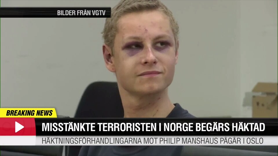 Misstänkte terroristen i Norge begärs häktad