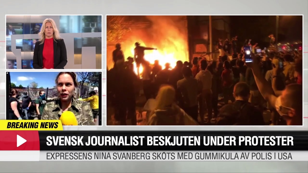 Nina Svanberg beskjuten i USA: "Kände hur det smällde till i benet"