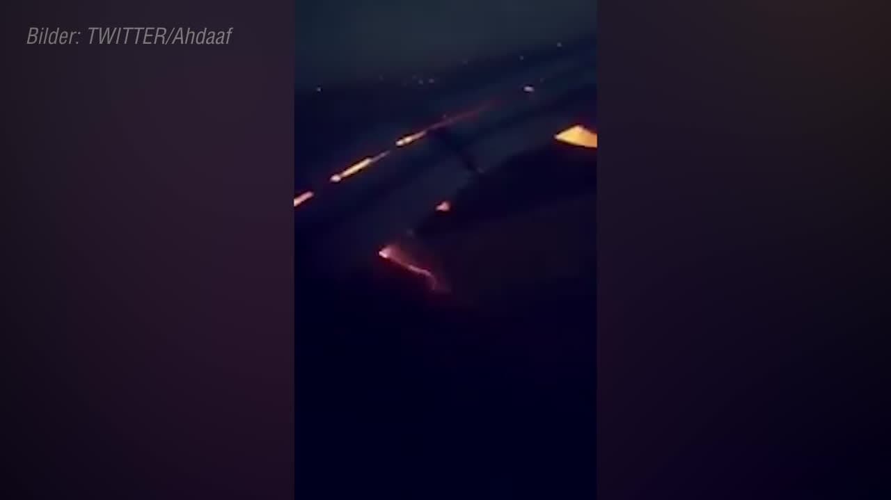 Spelarplan fattar eld i luften