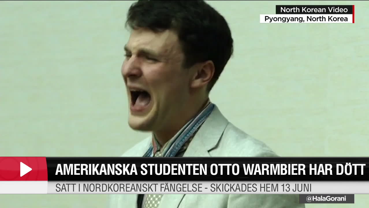 Amerikanska studenten Otto Warmbier har dött