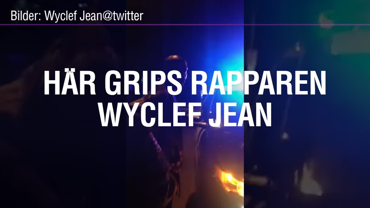 Här grips Wyclef Jean av polis