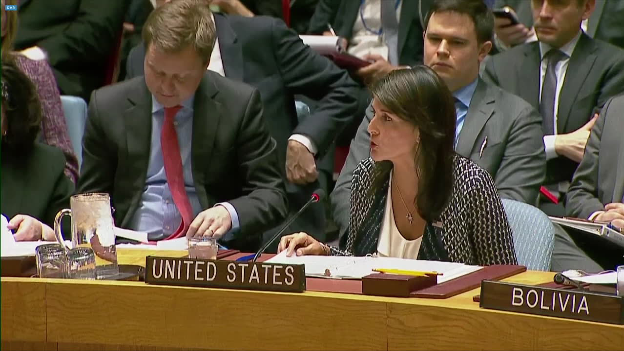 Nikki Haley till hård attack mot Ryssland