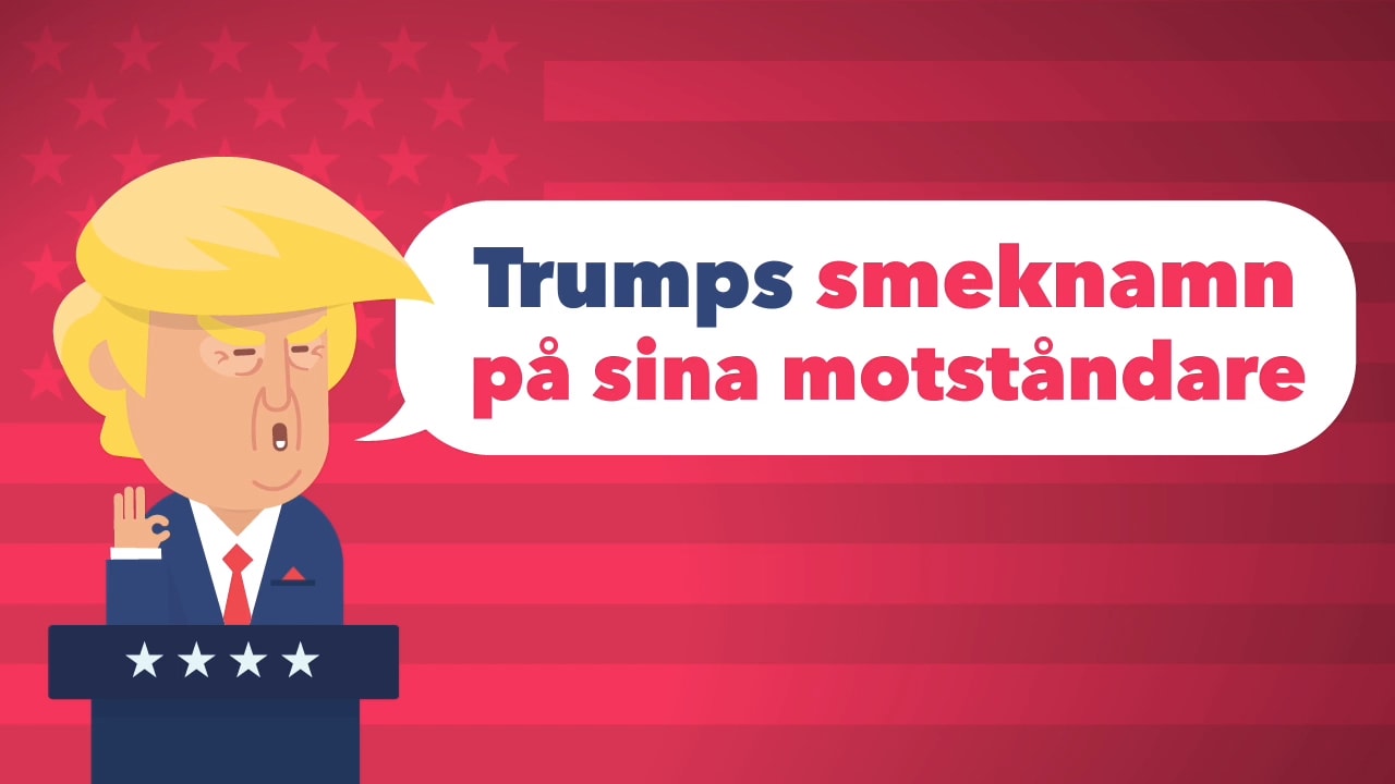 Trumps smeknamn på presidentkandidaterna