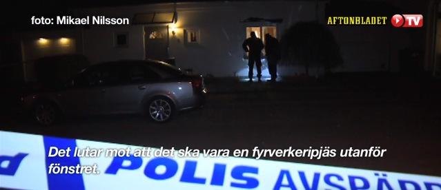 Sprängladdning detonerade hos barnfamilj