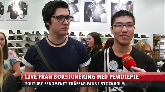 Boksignering med Pewdiepie lockade hundratals