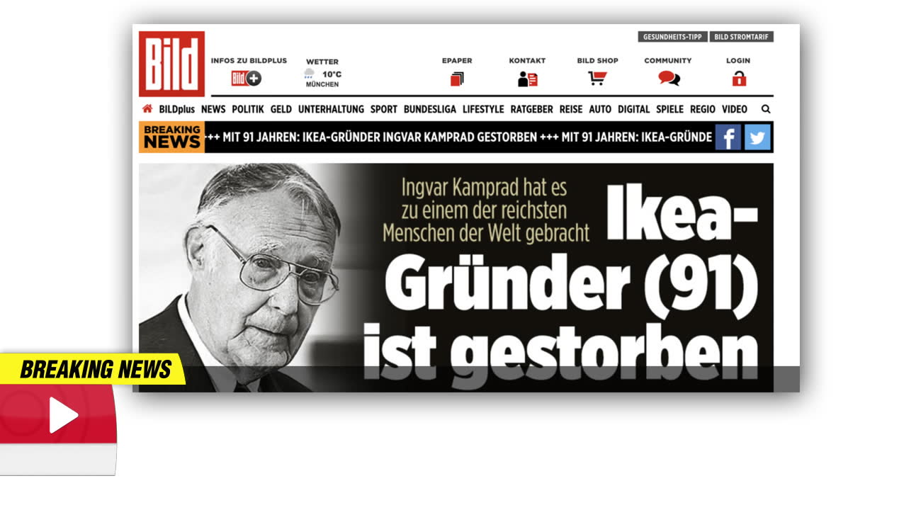 Så rapporterar världens medier om Kamprad