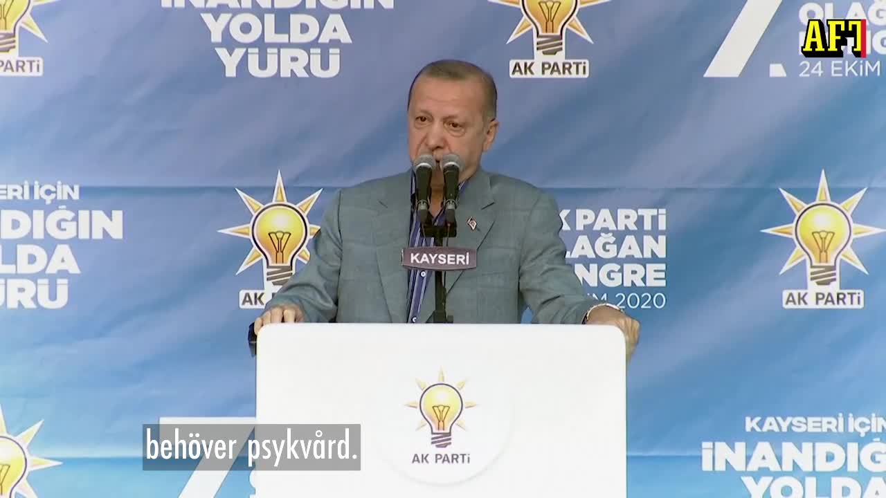 Här går Erdogan till attack mot Macron