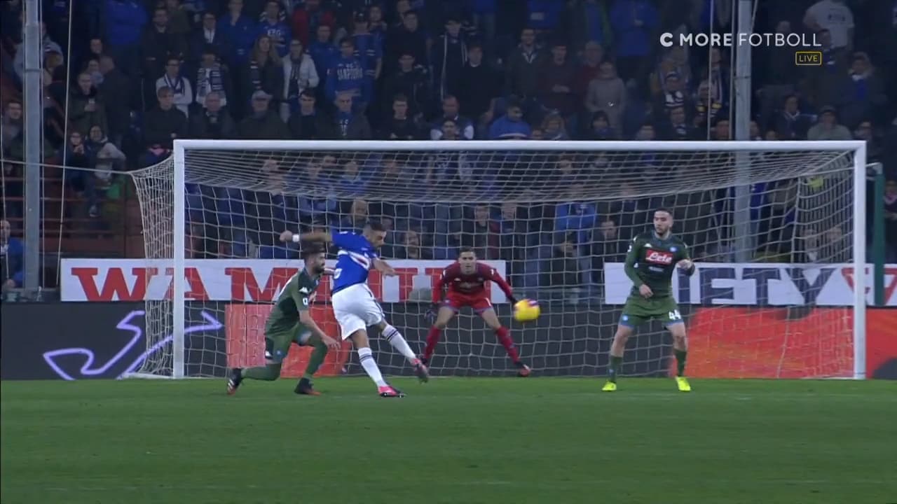 Albin Ekdals bakom klassmålet av Sampdoria
