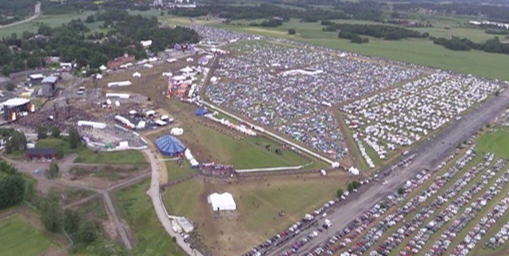 Blixtnedslag på Bråvallafestivalen