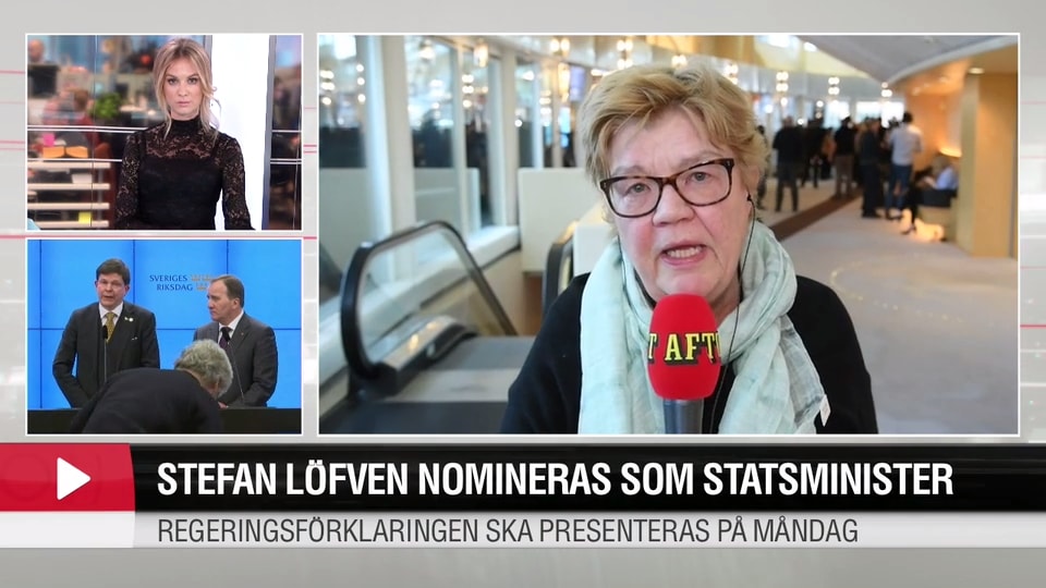 Stefan Löfven nomineras som statsminister