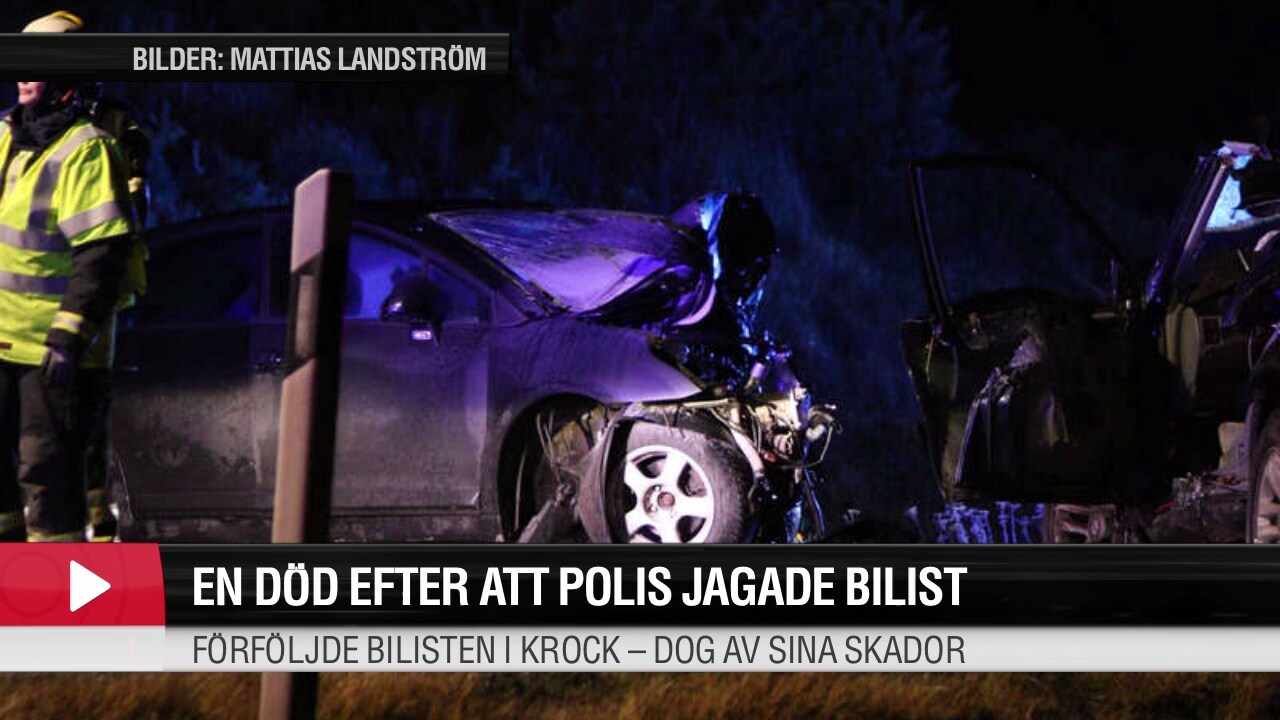 En död efter att polis jagade bilist