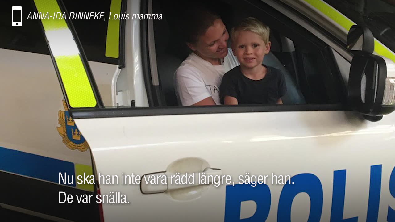 3-årige Louis rädsla för poliser hämmade honom i vardagen