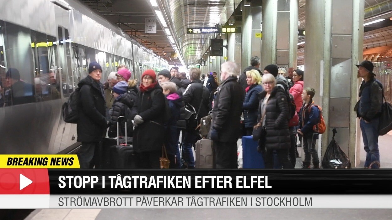 Stopp i tågtrafiken i Stockholm