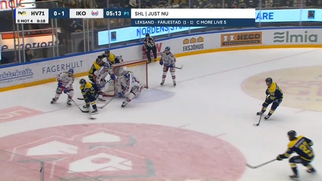 Första SHL-målet för HV71:s supertalang