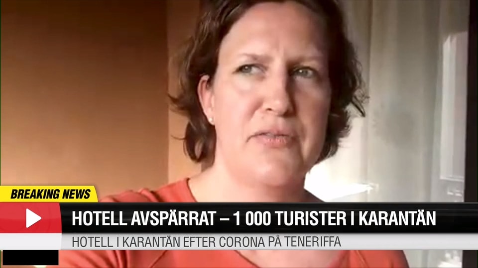 Harriet sitter i karantän på coronahotell på Teneriffa