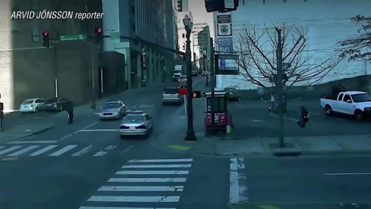 Dödliga elsparkskraschen fångas på film