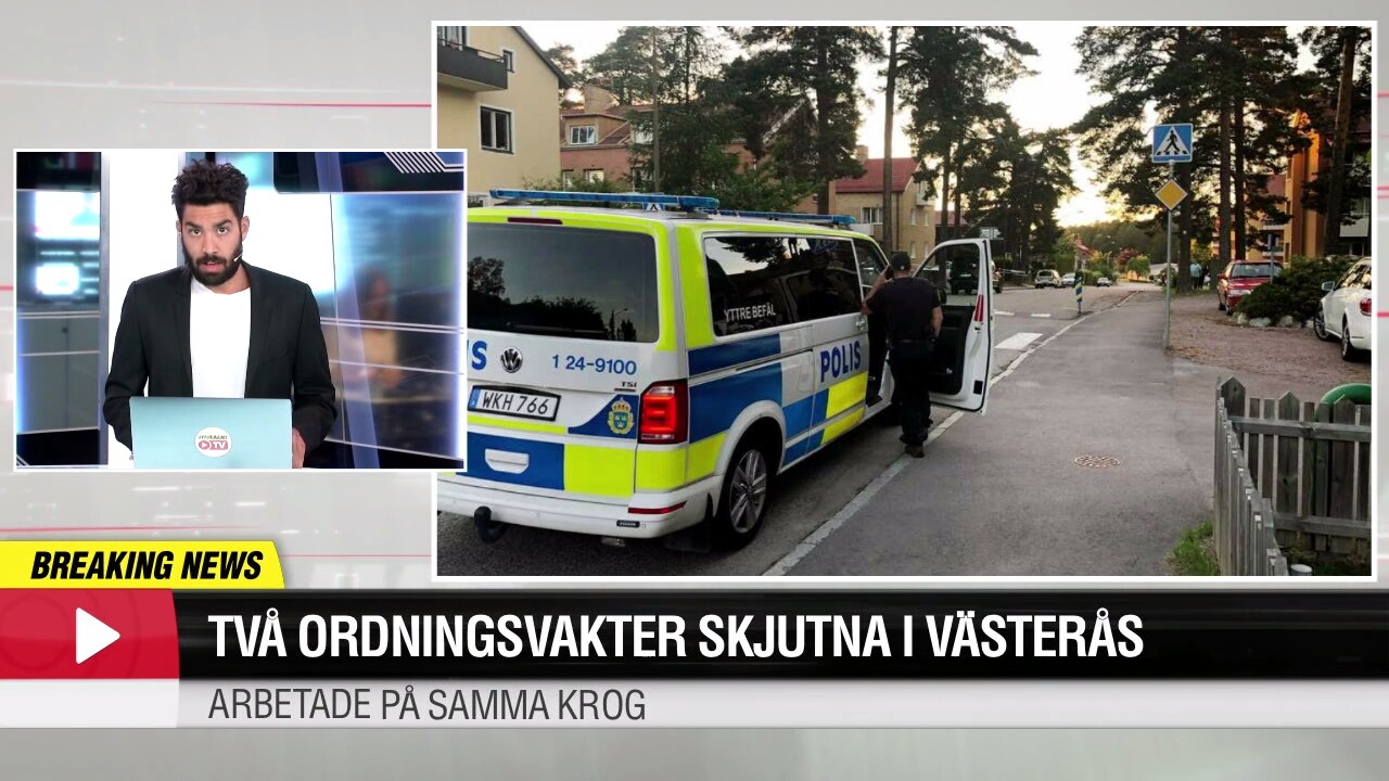 Två ordningsvakter skjutna i Västerås