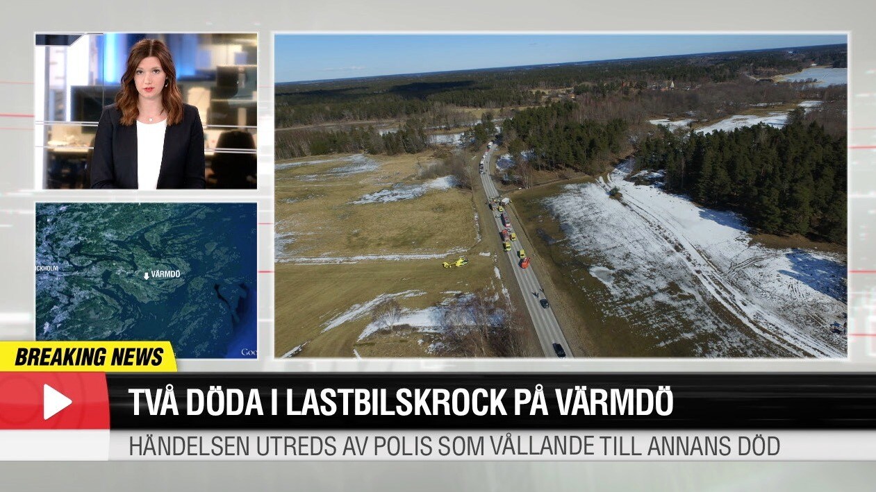 Två döda efter krock mellan lastbil och personbil