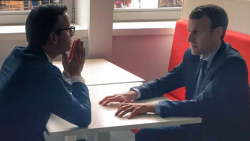 Damberg om sin vän Macron: "Svårt att inte snacka Zlatan"