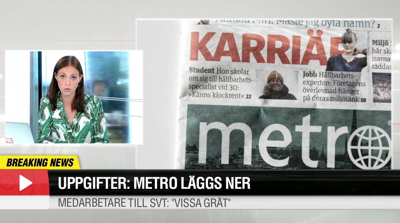 Uppgifter: Metro läggs ner