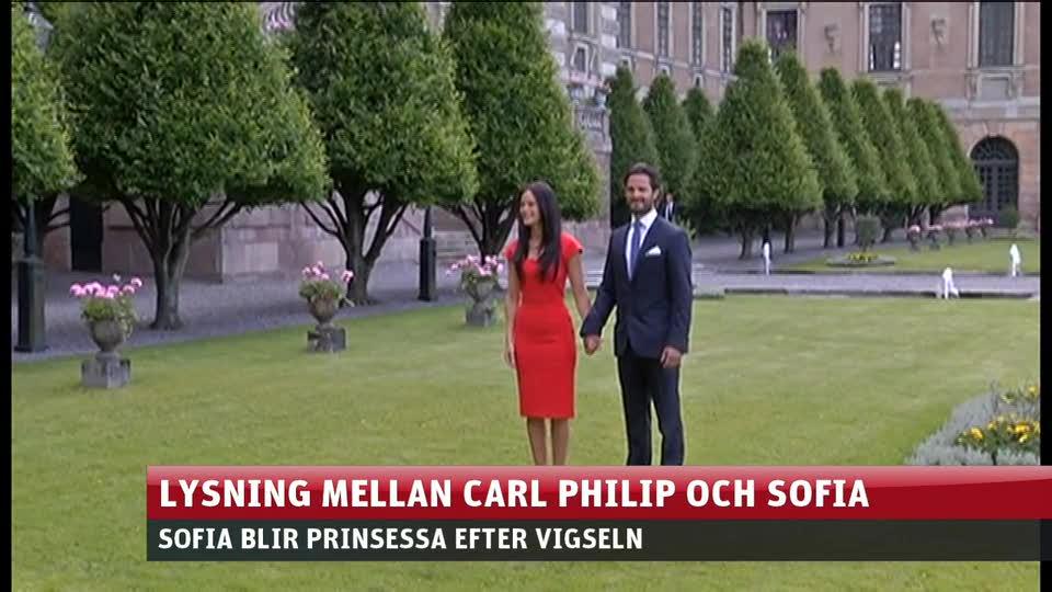 Lysning för prins Carl Philip och Sofia Hellqvist