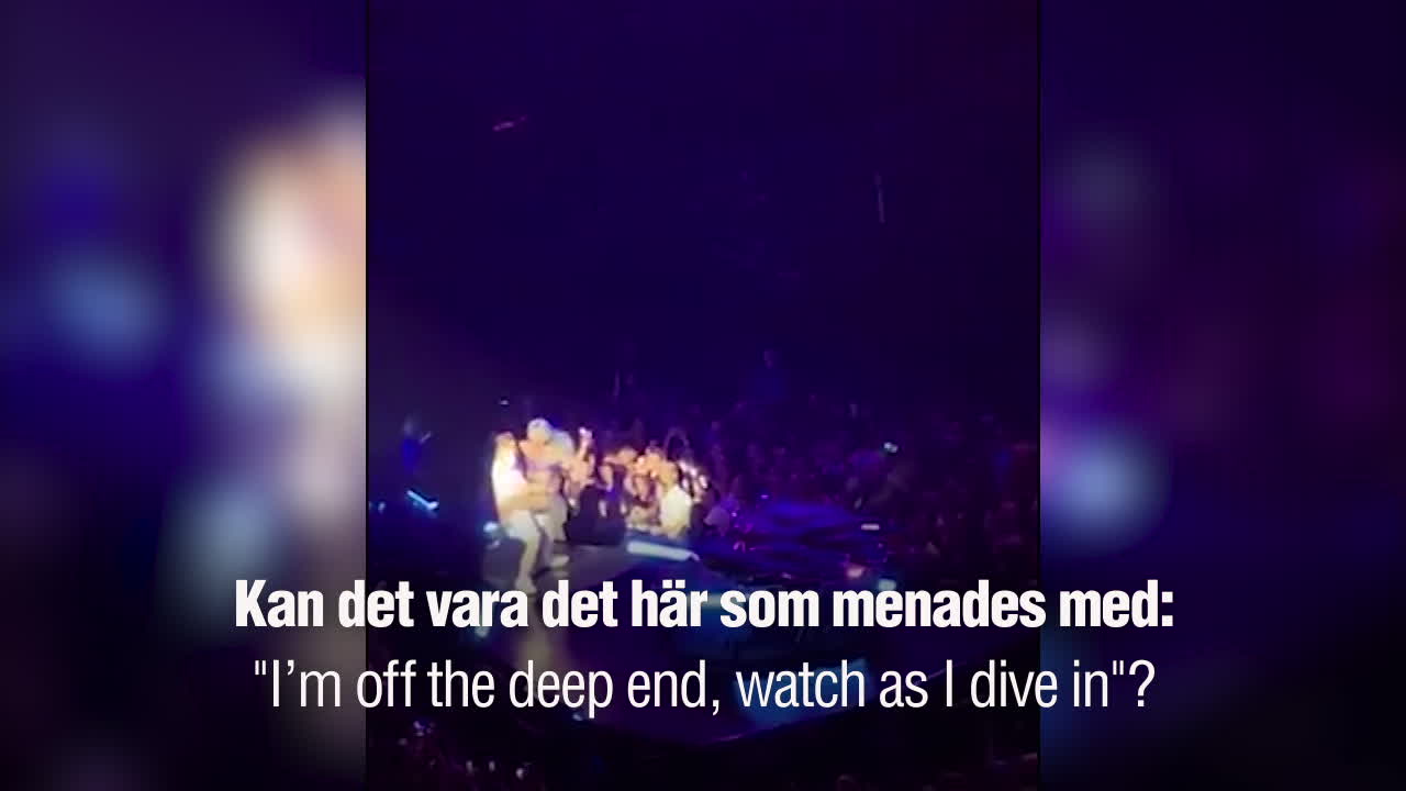 Här faller Lady Gaga handlöst av scenen