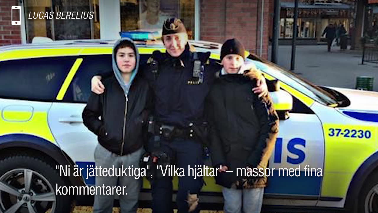 Lucas och Robin, 13, stoppade tjuven – hyllas av polisen