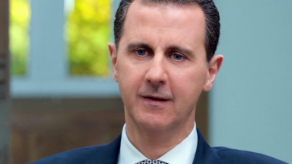 Assad om gasattacken: "100 procent påhittad"