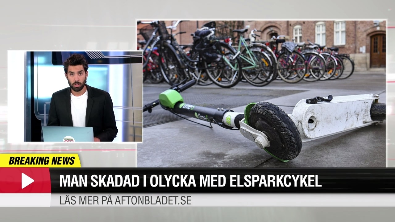 Man skadad i olycka med elsparkcykel