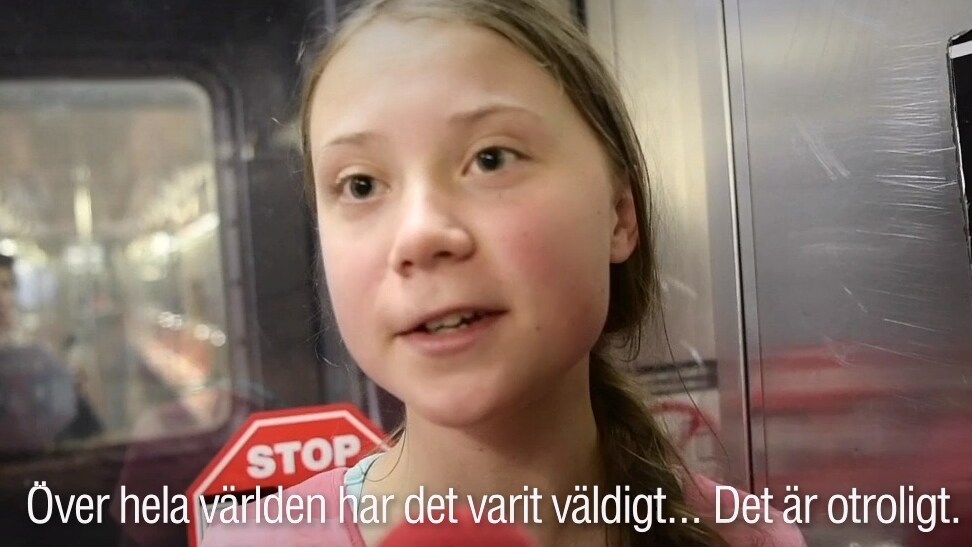 Se intervjun med Greta Thunberg: ”Jobbigt att få beröm”