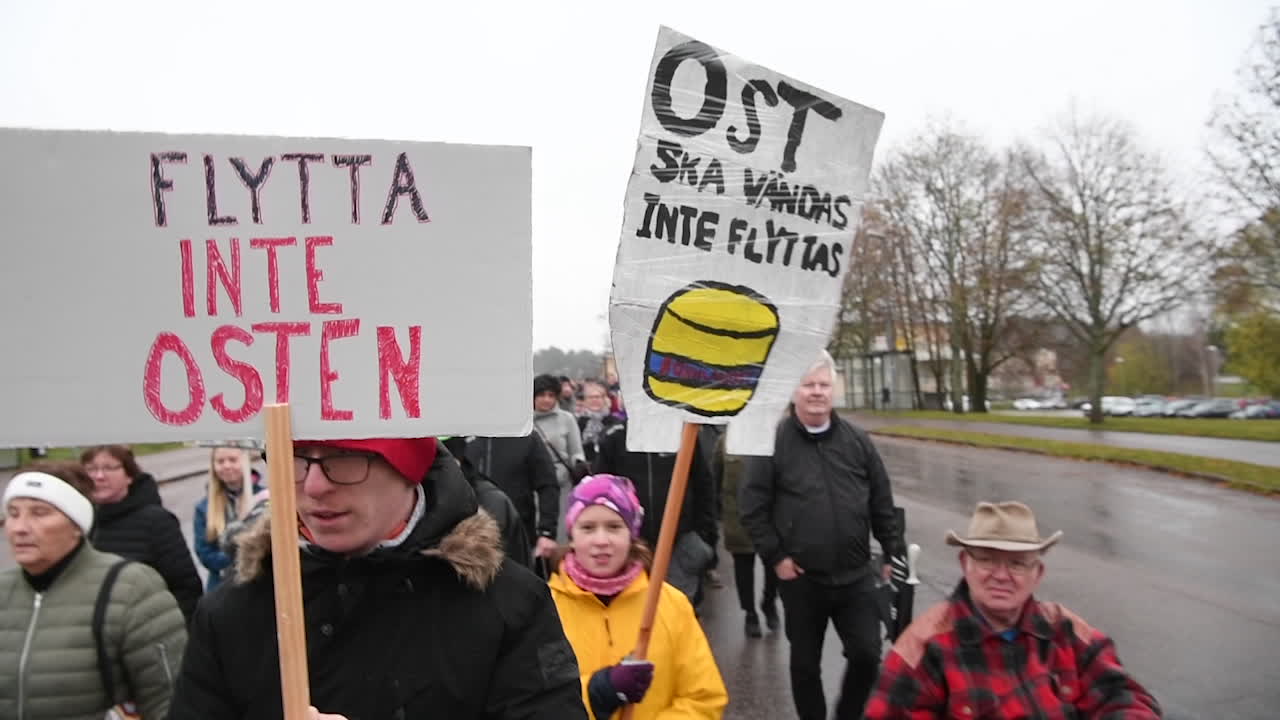 Protest mot Arlas ostfabriksflytt