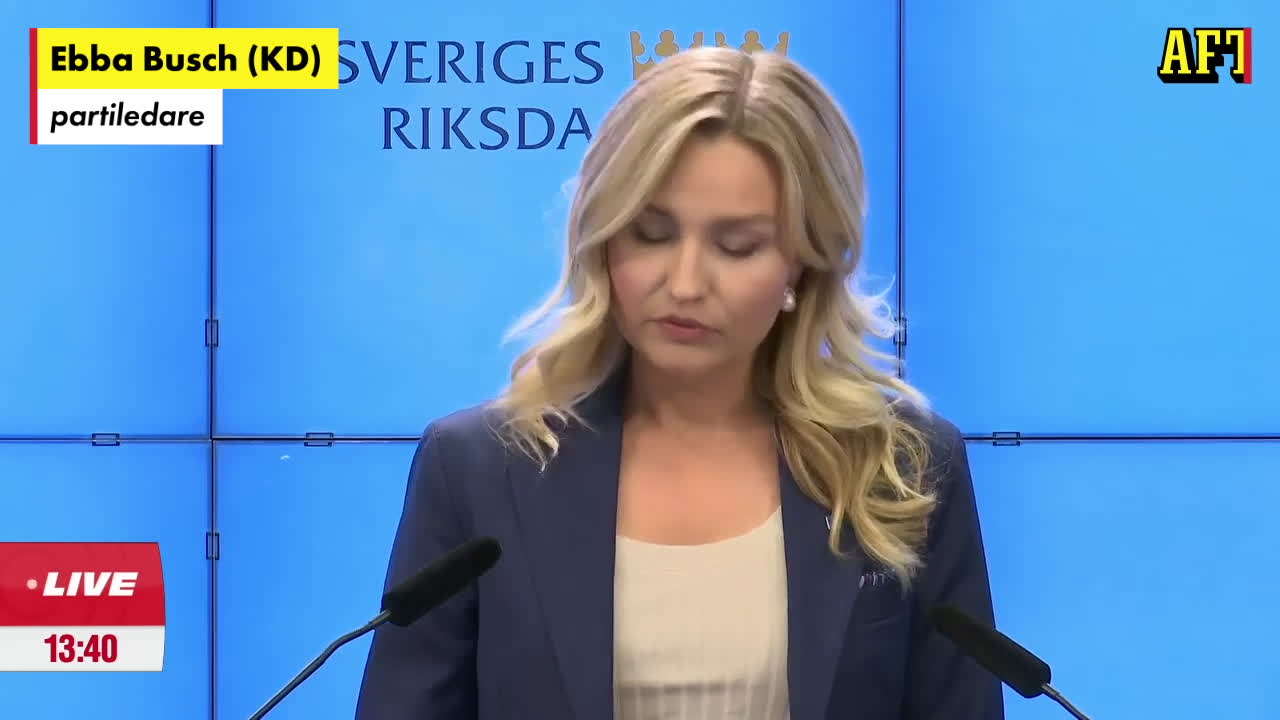 Ebba Busch om misstroendehotet: "Krisdemokraterna kommer rösta för att fälla Löfven"