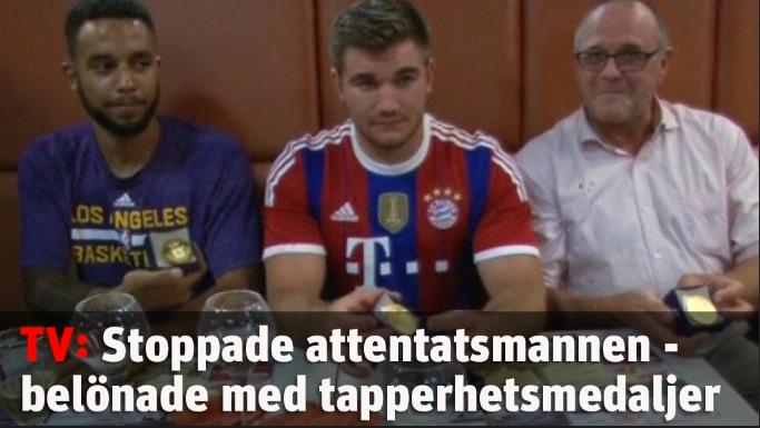 Stoppade attentatsmannen - belönade med tapperhetsmedaljer
