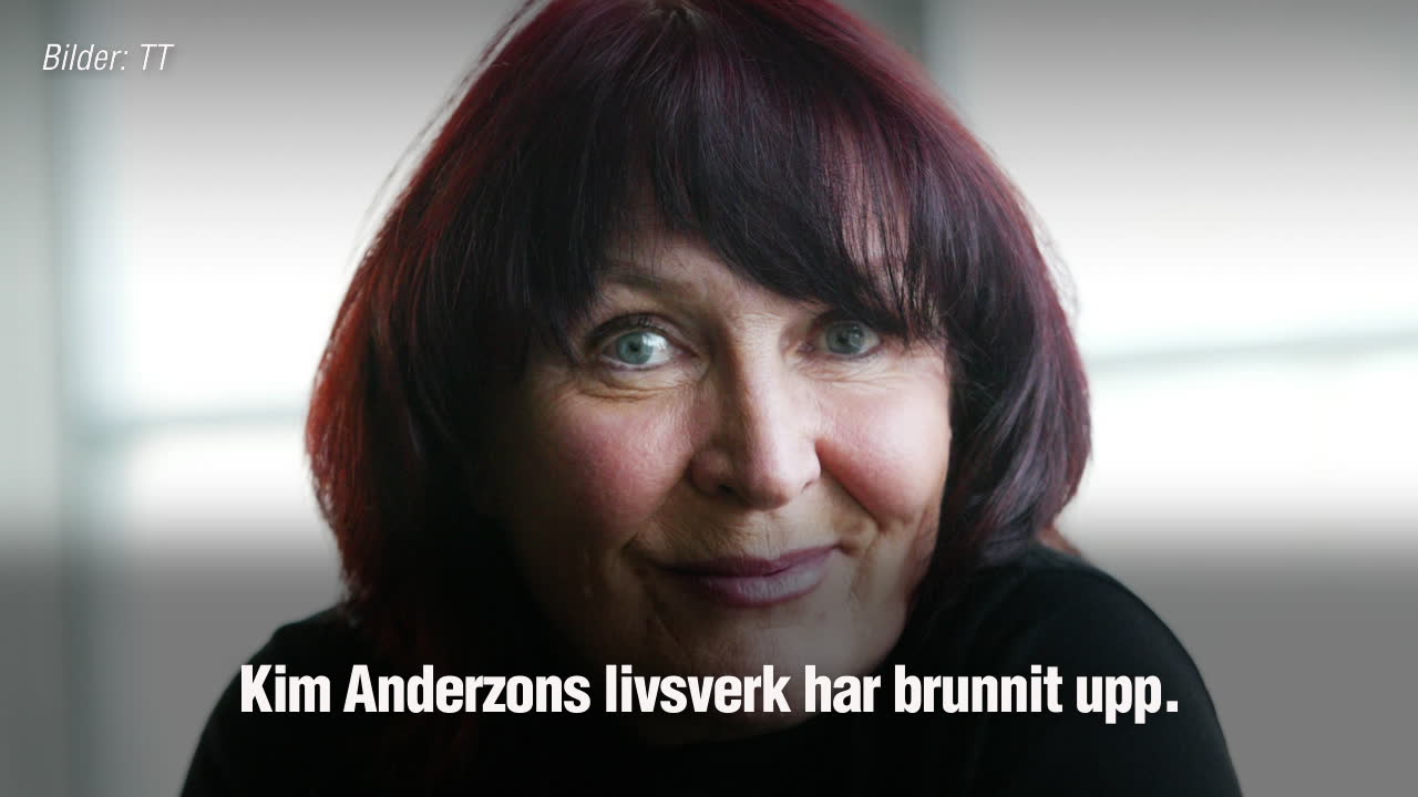 Kim Anderzons livsverk har brunnit upp