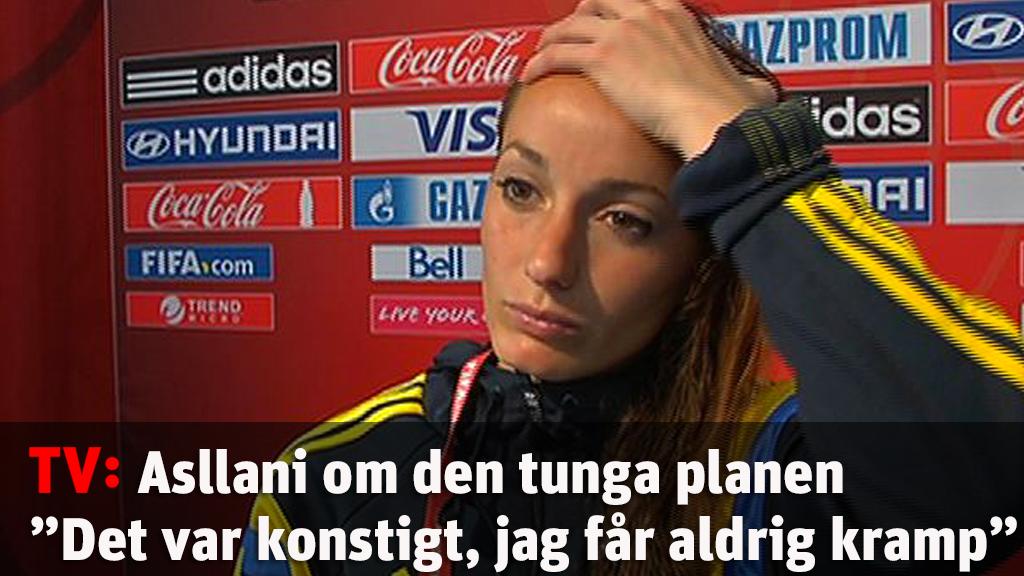 Asllani: "Det var konstigt, jag får aldrig kramp"