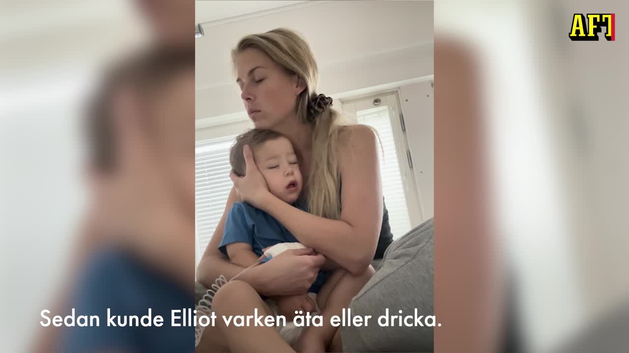 Elliot, 1, smittades med A-streptokocker – blev svårt sjuk