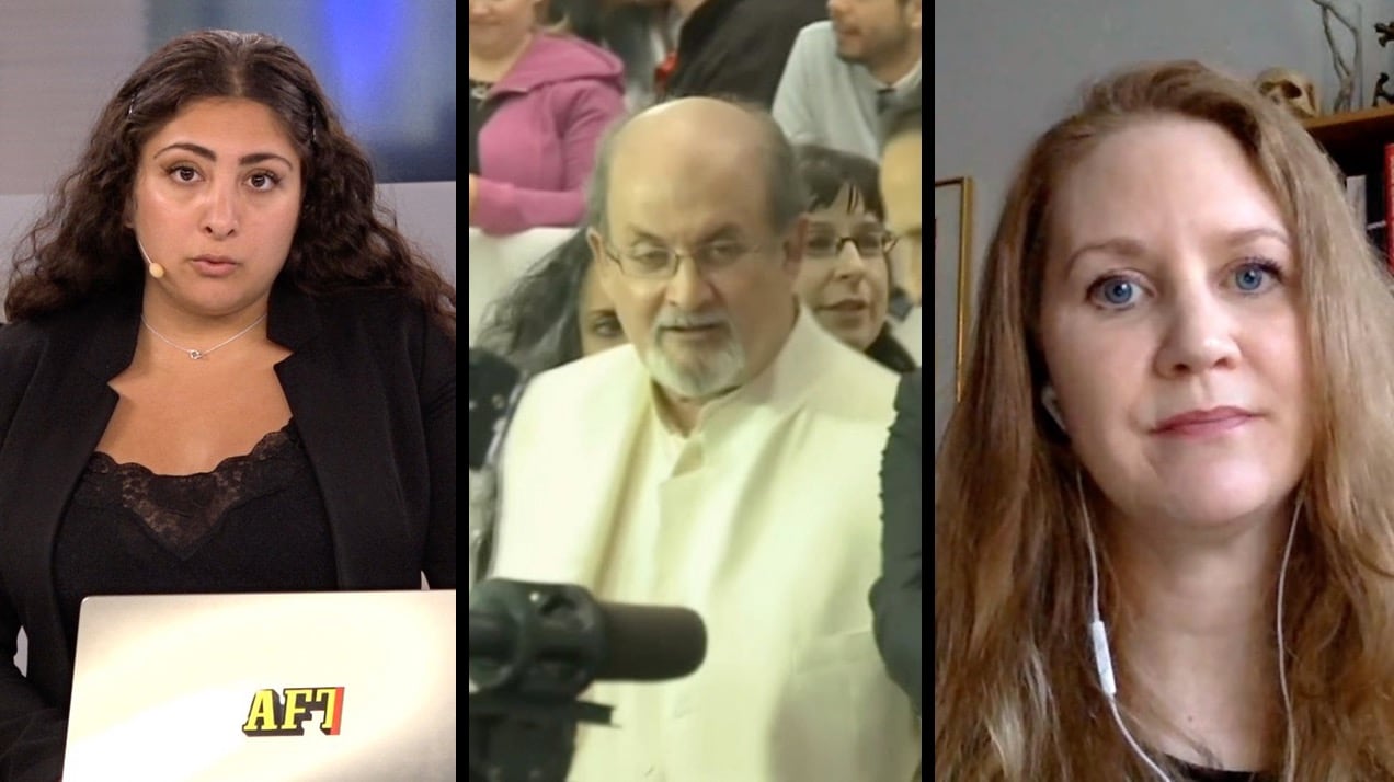 Se videon efter attacken mot världskände författaren