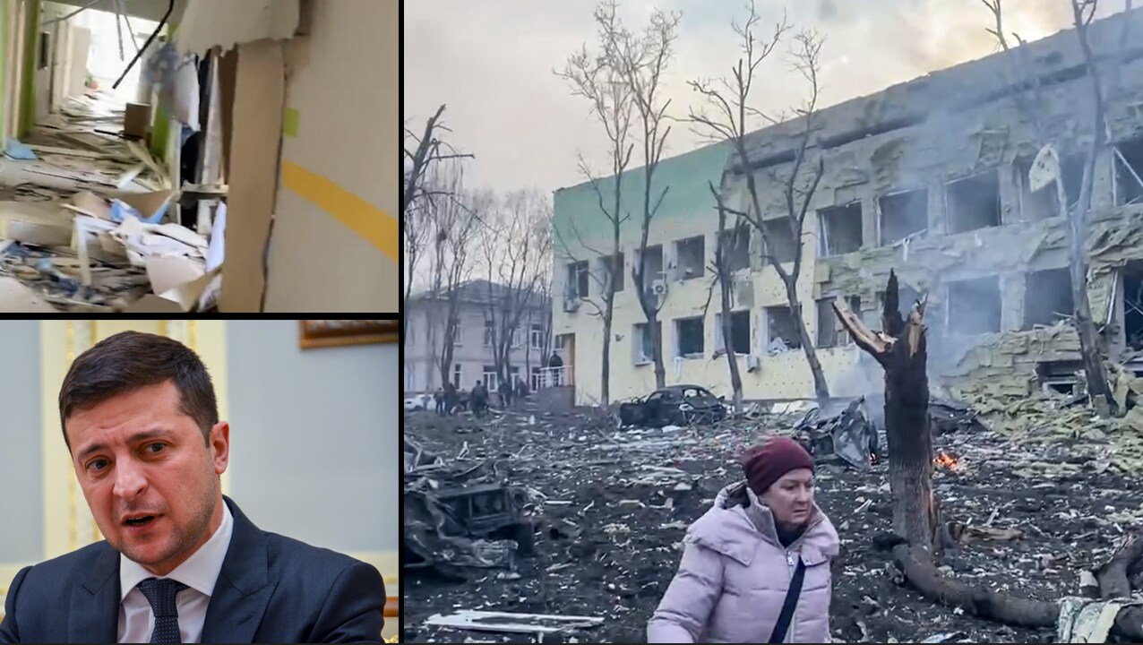 Se bilderna från sönderskjutna barnsjukhuset i Mariupol